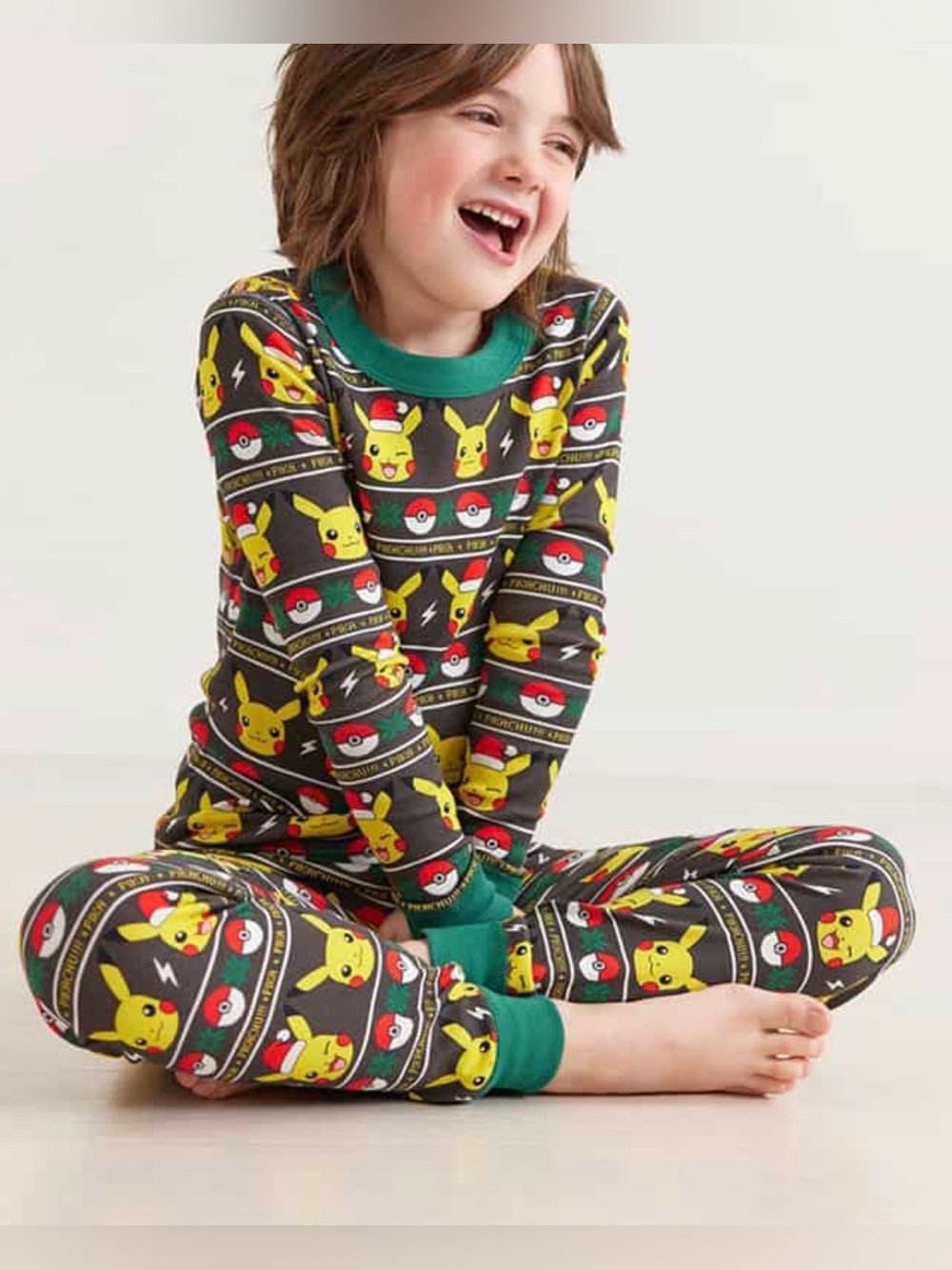 Hanna Andersson x Pokémon Christmas Long John Org Cotton Pajama Set- 4